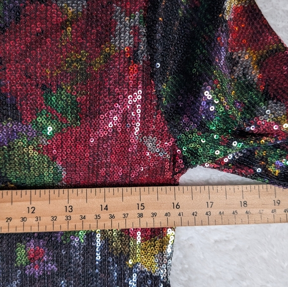 Express Sequin Floral Mini Dress - Picture 5 of 5